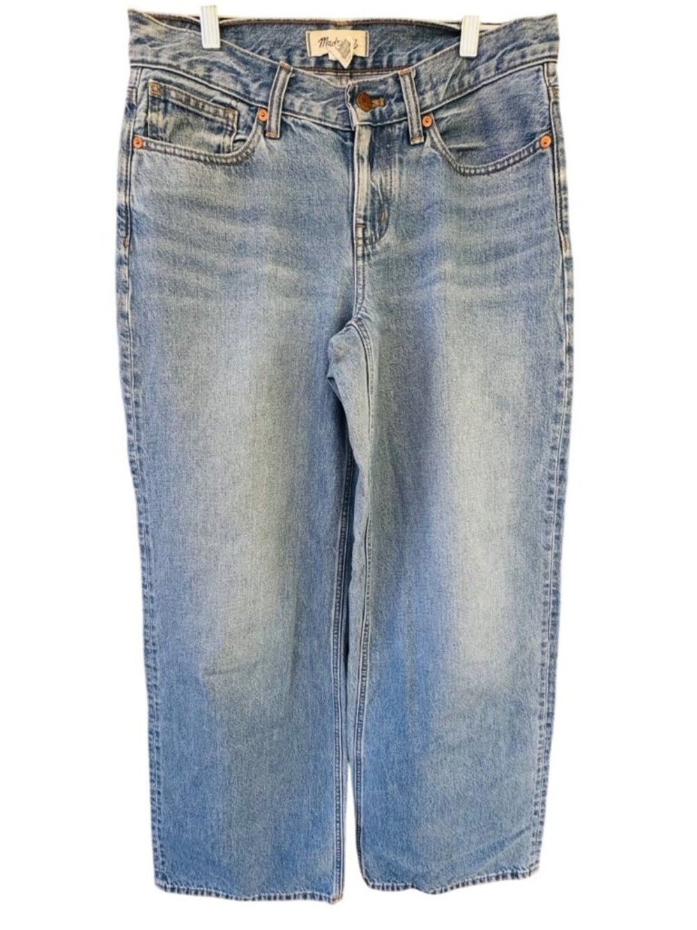 Madewell Low-Rise Superwide-Leg Jeans Size 26 Light Wash Denim Womens Classic